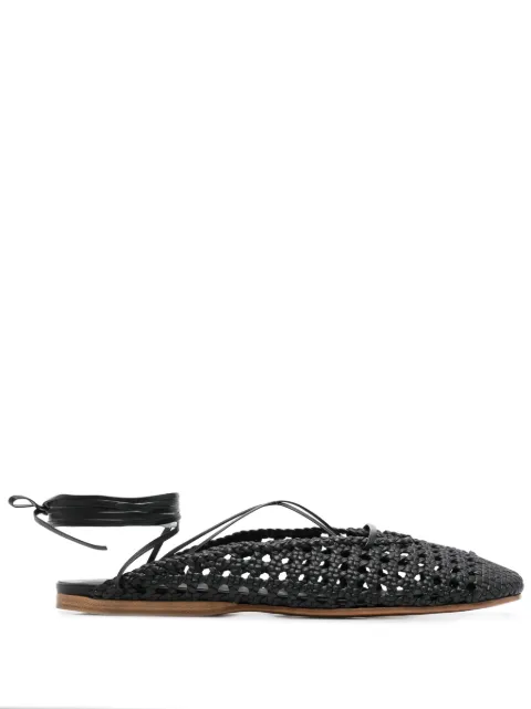 Forte Forte interwoven flat pumps Black 13691MYSHOES