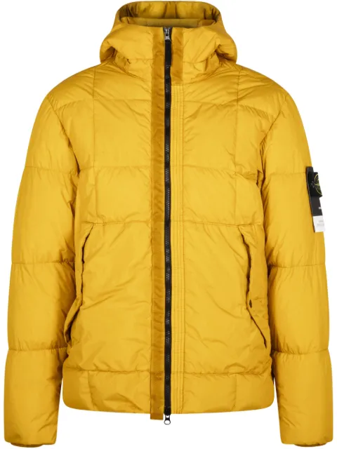 Stone Island crinkled "Mustard" padded jacket Yellow 691541223