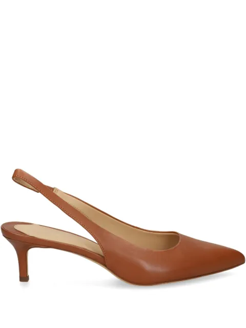 Lauren Ralph Lauren 50mm leather slingback pumps Brown 802927937