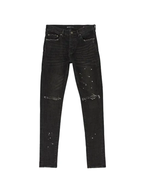 Purple Brand over spray denim Black PBBOS