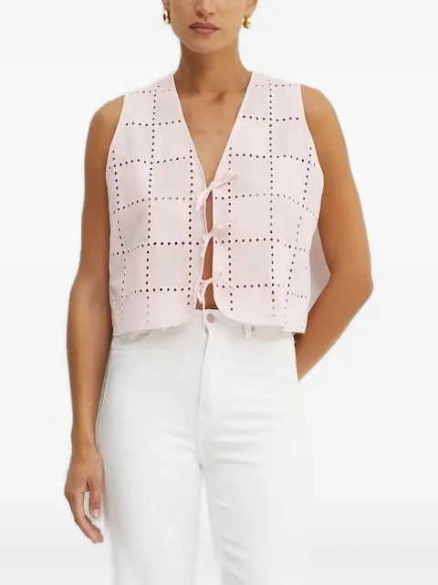 IVY OAK perforated-design top Pink IO112357