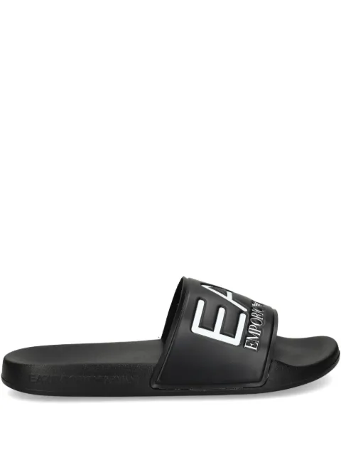 Ea7 Emporio Armani embossed slides Black 7X000108AF15118