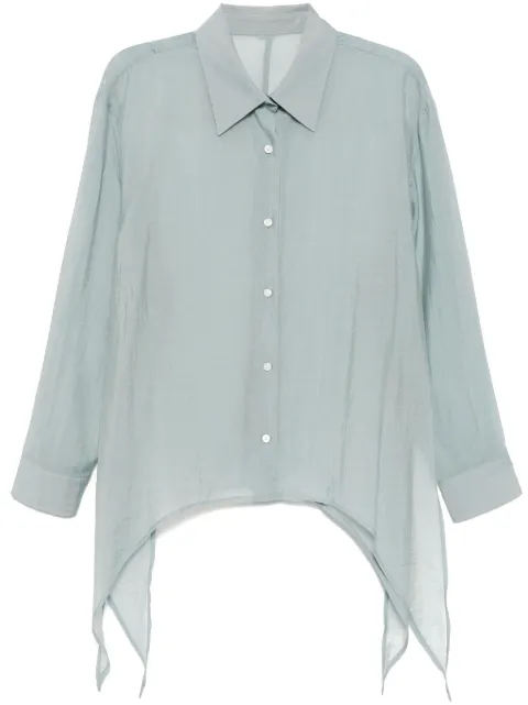 System side slit tie shirt Blue SY2F1WSHT01WP