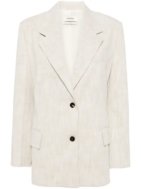 System slim-fit single-breasted blazer Neutrals SY2F1WJST02W