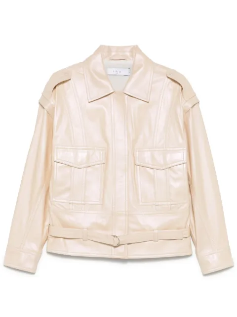 IRO leather biker jacket Neutrals WM137BOCARAW262