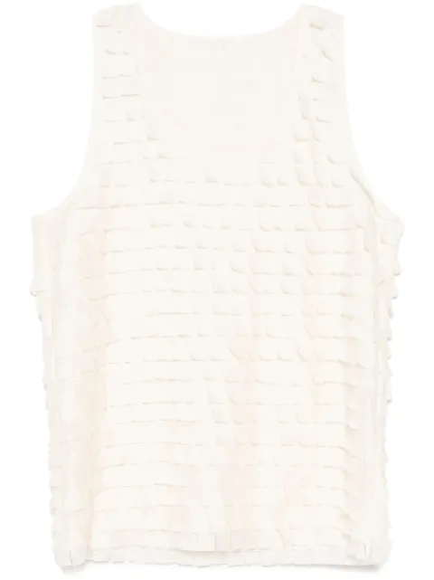 System textured tank top Neutrals SY2F1WTOT02W