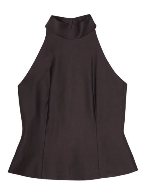 REMAIN halter neck button top Brown 502597578