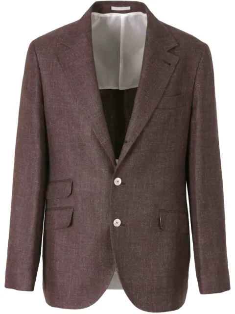 Brunello Cucinelli single-breasted blazer Brown MW4827BWDC2167