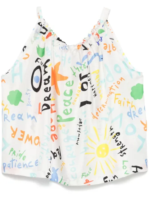 Rianna + Nina script-print blouse White KANBB