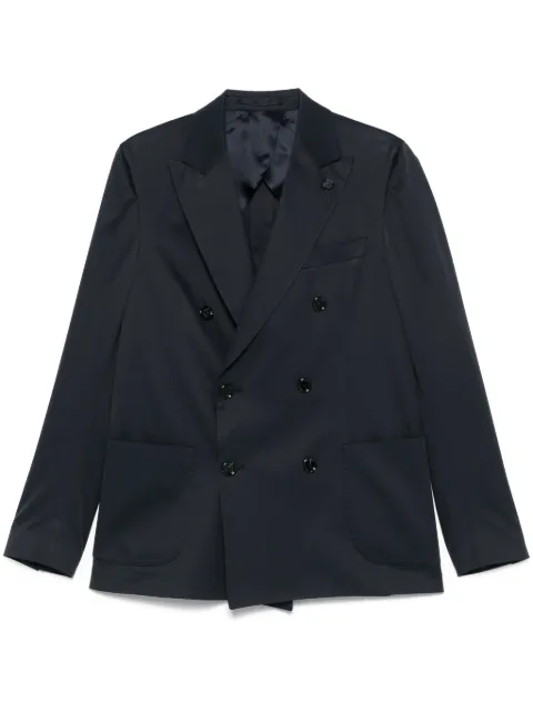 Lardini brooch-detail blazer Blue ES660AEESIF64407