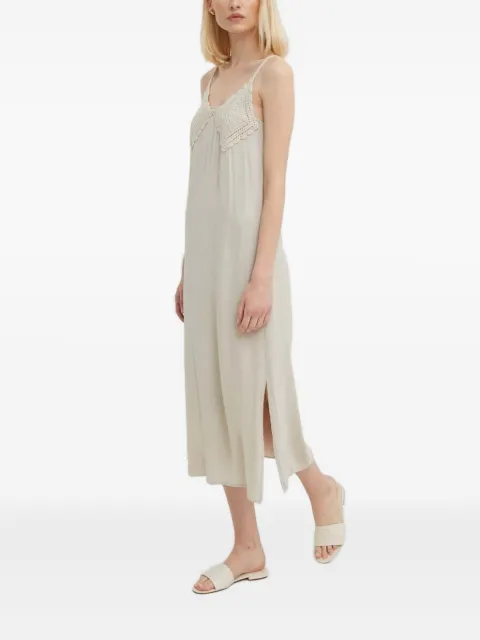 Sisley crochet-detail slip dress Neutrals 4UOSLV05T