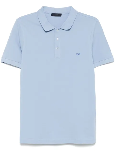 Fay piqué-weave polo shirt Blue NPMB250144S