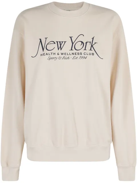 Sporty & Rich printed cotton sweatshirt Neutrals ST071508034CR01