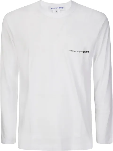 Comme Des Garçons Shirt logo long sleeves White FOT025