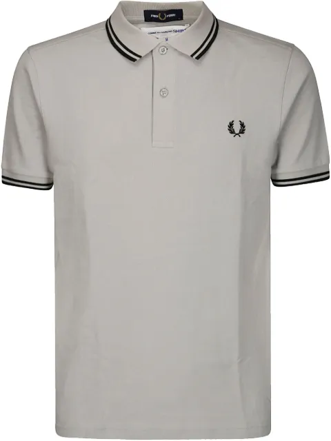 Comme Des Garçons Shirt x Fred Perry logo-embroidered polo shirt Grey FOT502S252