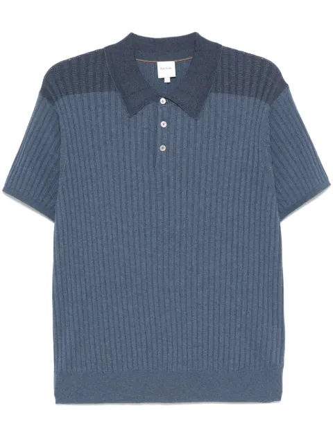 Paul Smith ribbed-knit polo shirt Blue M1R267ZP02679