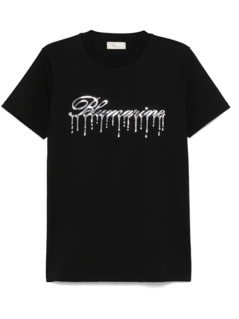 Blumarine raised-logo T-shirt Black 4T063A