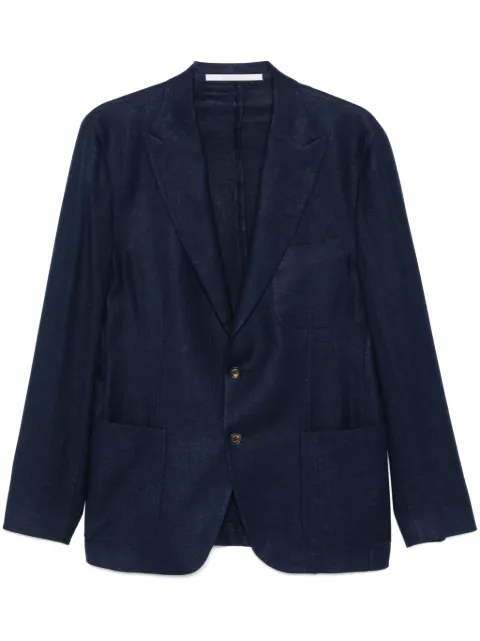 Eleventy interlock-twill blazer Blue K75GIAK03TES0K024