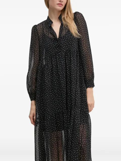 Sisley polka-dot midi dress Black 42UMLV06U