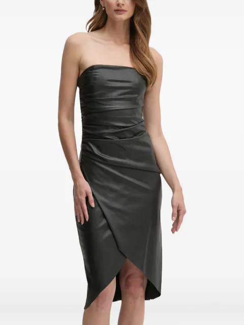 Sisley draped strapless mini dress Black 45FSLV062