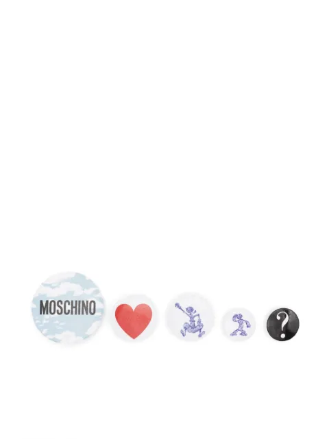Moschino logo-motif pin set (set of five) White A91038401