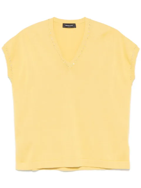 Fabiana Filippi sequin-embellished vest Yellow MAD265F071L2470000
