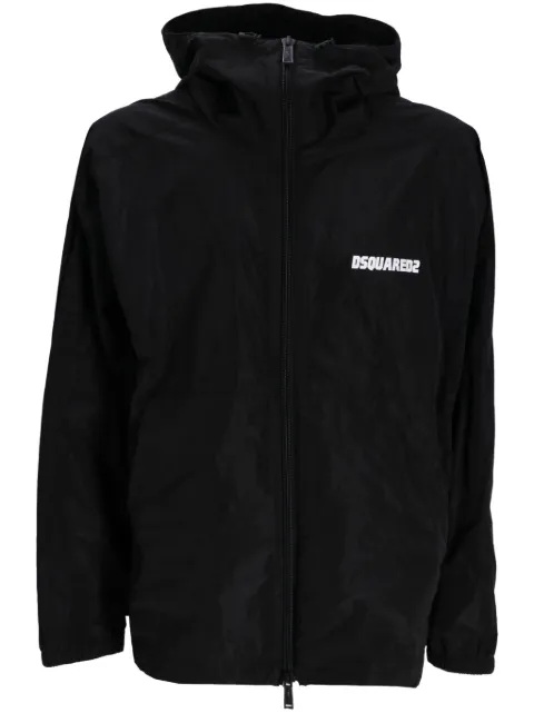 DSQUARED2 zip-up hooded jacket Black S74AM1573S53353