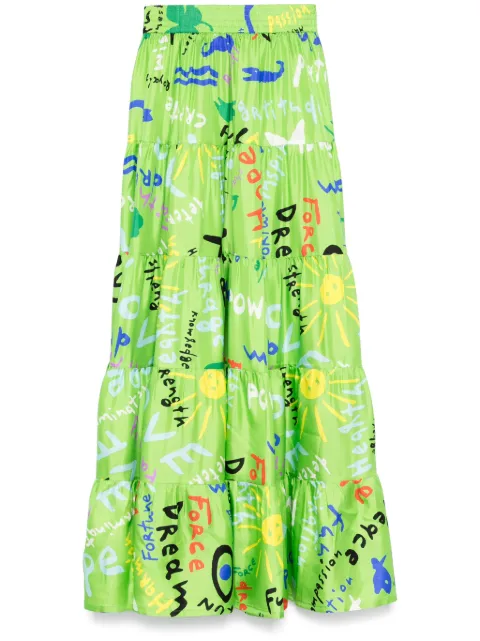 Rianna + Nina printed maxi skirt Green KAVSR