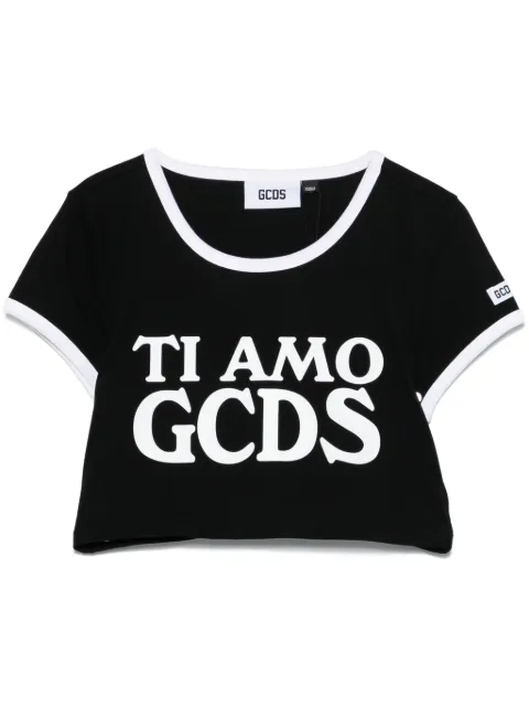 GCDS Ti Amo GCDS-print T-shirt Black A2OW2308JA3