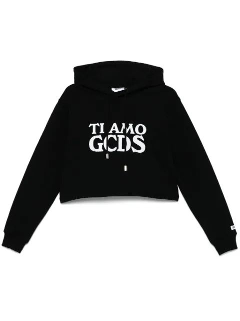 GCDS Ti Amo GCDS-print hoodie Black A2OW1902JG5