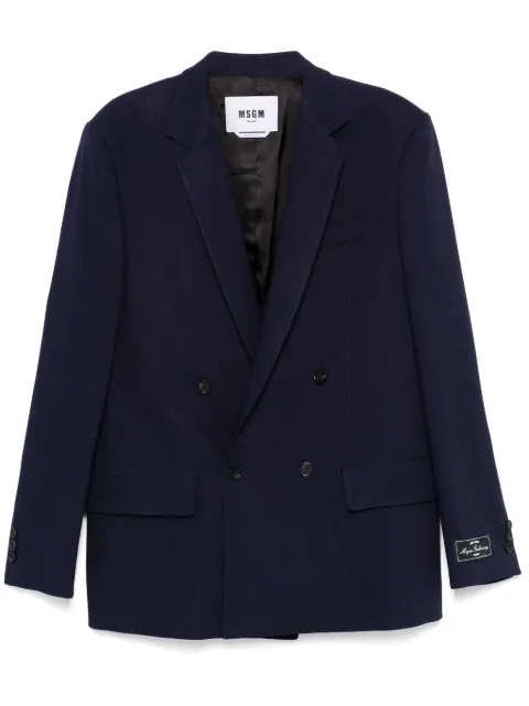 MSGM double-breasted blazer Blue 3840MG06257106