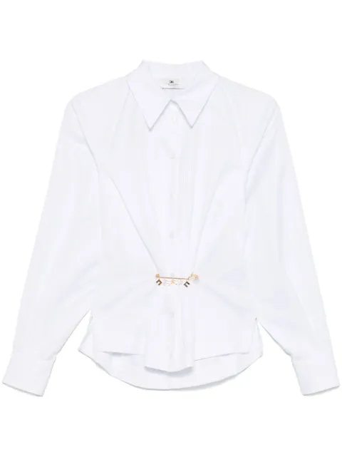 Elisabetta Franchi striped poplin shirt White CA04851E2
