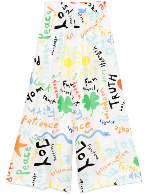 Rianna + Nina printed trousers White KAPFS