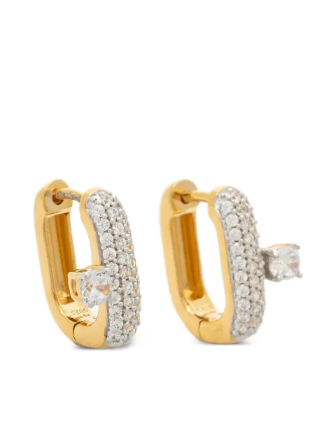 GUESS USA embellished hoop earrings Gold JSBE04544JW