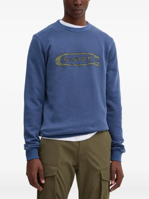 G-Star RAW logo crew-neck sweatshirt Blue D25101D688