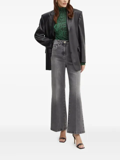 SIMONA CORSELLINI logo-plaque jeans Grey PAD06