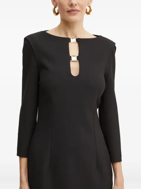 SIMONA CORSELLINI round-neck dress Black AB007