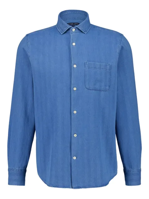 Frescobol Carioca Emilio herringbone denim shirt Blue 2597857