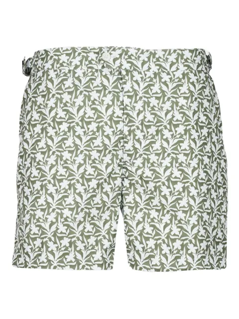 Fedeli Daniel floral-print swim shorts Green 8UE00322F12
