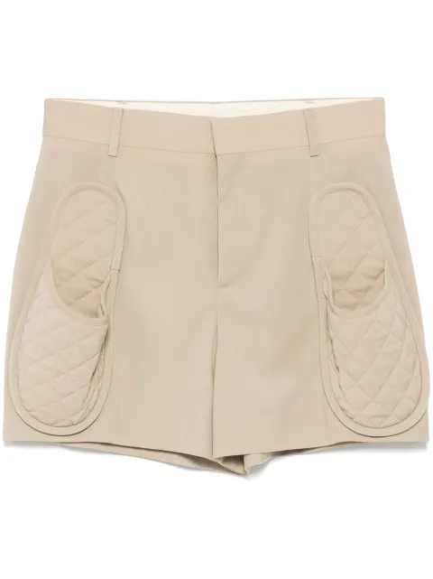 Moschino wool quilted-pocket shorts Neutrals 251EA0308