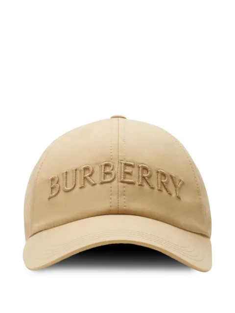 Burberry logo gabardine baseball cap Neutrals 8108640