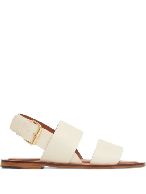 Mansur Gavriel leather flat sandals White WS25F065BCJASMINE