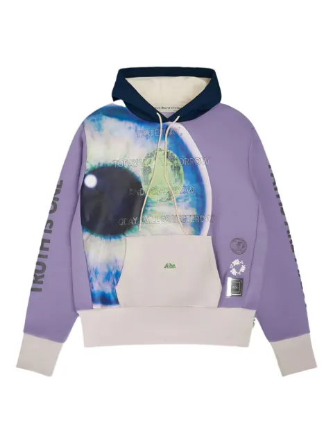 Advisory Board Crystals Birthstone August eye-print pullover hoodie Purple ABCFW24H021EY08