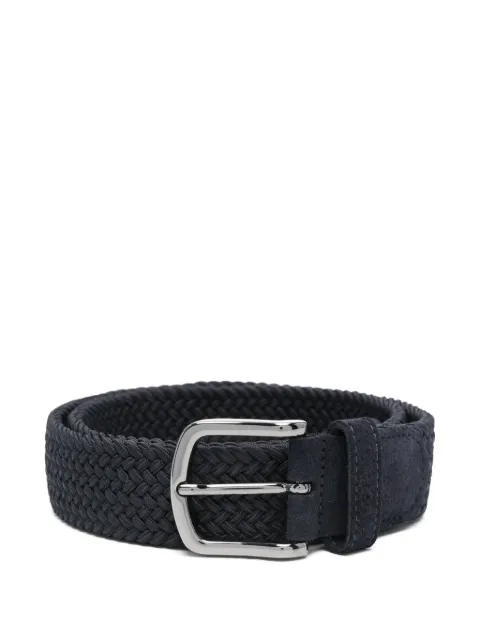 BOSS woven belt with suede trims Blue 50537169