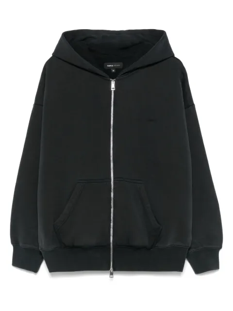 Purple Brand cotton hoodie Black P460BFWB724