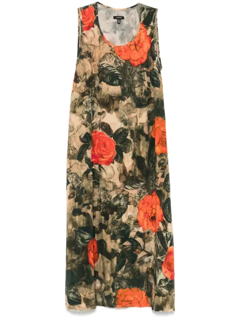 R13 floral-print midi dress Green R13WR304R535A