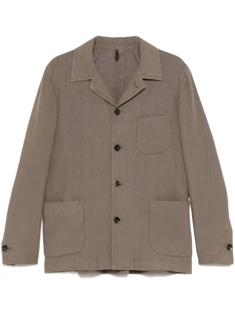 Dell'oglio linen blazer Brown ZAGARATCR3434