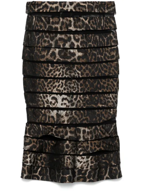 Gianfranco Ferré Pre-Owned 1990s multi-panels midi skirt Brown HOLAFER114