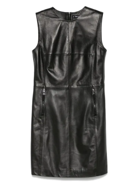 Karl Lagerfeld leather shift mini dress Black A1W13045