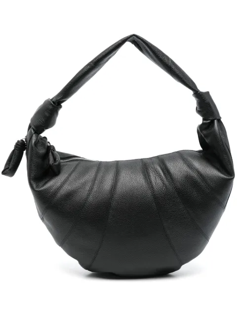 LEMAIRE Fortune Croissant bag in leather Black BG0071LL0018